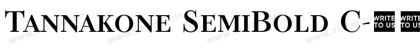 Tannakone SemiBold C字体转换